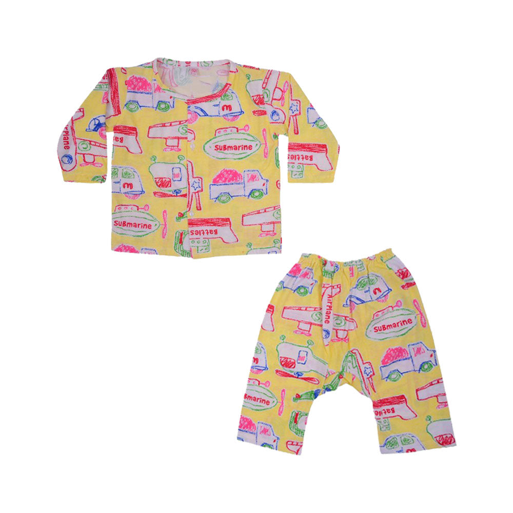 BOYS L/S 2PC SLEEPING SUIT MZW-24 6-9 THAI Default Title - MamasJan KidsWear