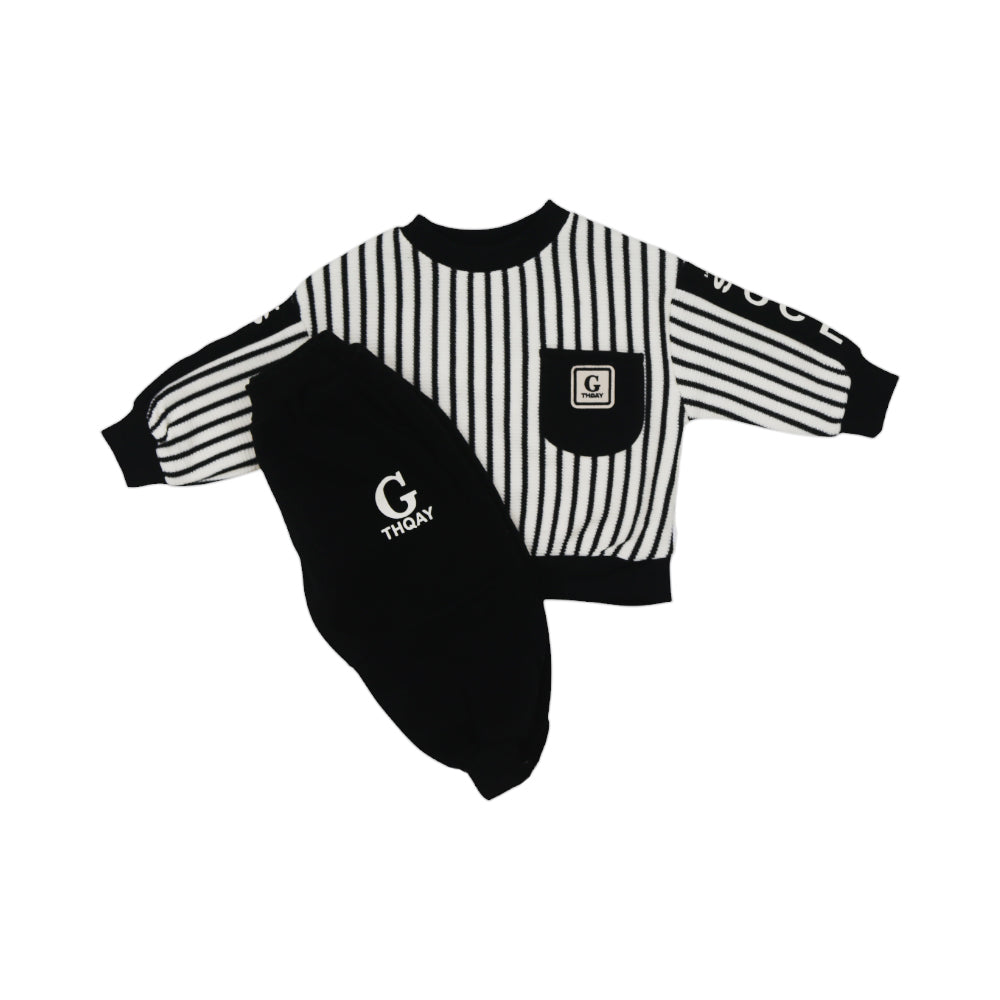 BOYS L/S 2PC FLEECE PAJAMA SUIT 9-12M MZW-24 01010 Default Title - MamasJan KidsWear