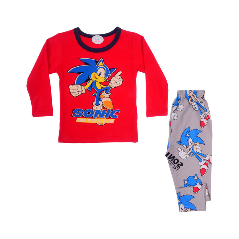 BOYS L/S 2PC SLEEPING SUIT CHR MZW-24 9-12M N-1 Default Title - MamasJan KidsWear