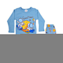 BOYS L/S 2PC SLEEPING SUIT CHR MZW-24 9-12M N-4 Default Title - MamasJan KidsWear
