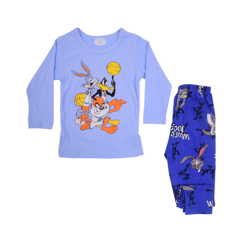 BOYS L/S 2PC SLEEPING SUIT CHR MZW-24 9-12M N-5 Default Title - MamasJan KidsWear