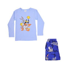BOYS L/S 2PC SLEEPING SUIT CHR MZW-24 3-4 YEAR N-5 Default Title - MamasJan KidsWear