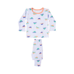 BOYS L/S 2PC SLEEPING SUIT ROT MZW-24 9-12M N1 Default Title - MamasJan KidsWear