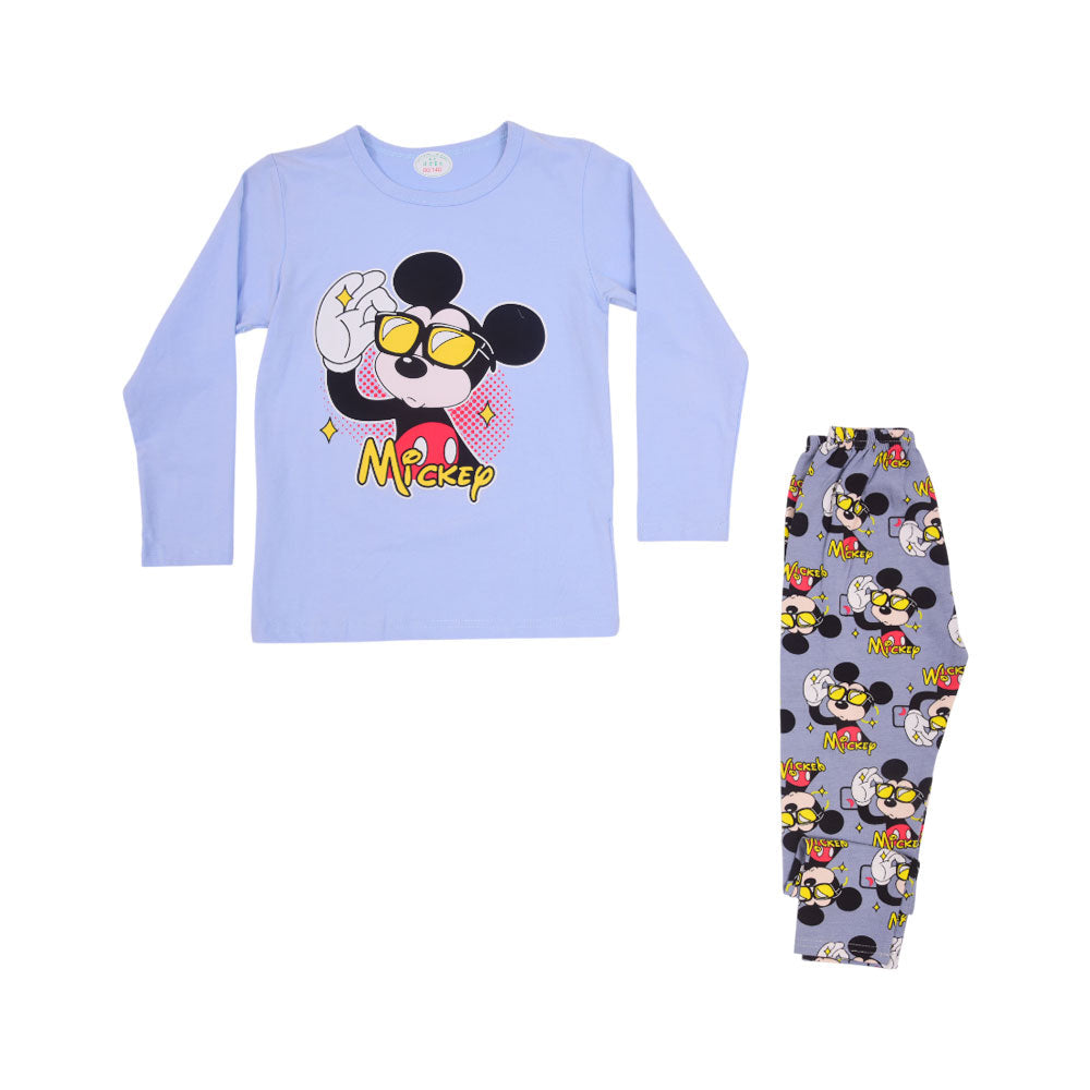 BOYS L/S 2PC SLEEPING SUIT CHR MZW-24 4-5 YEAR N-8 Default Title - MamasJan KidsWear