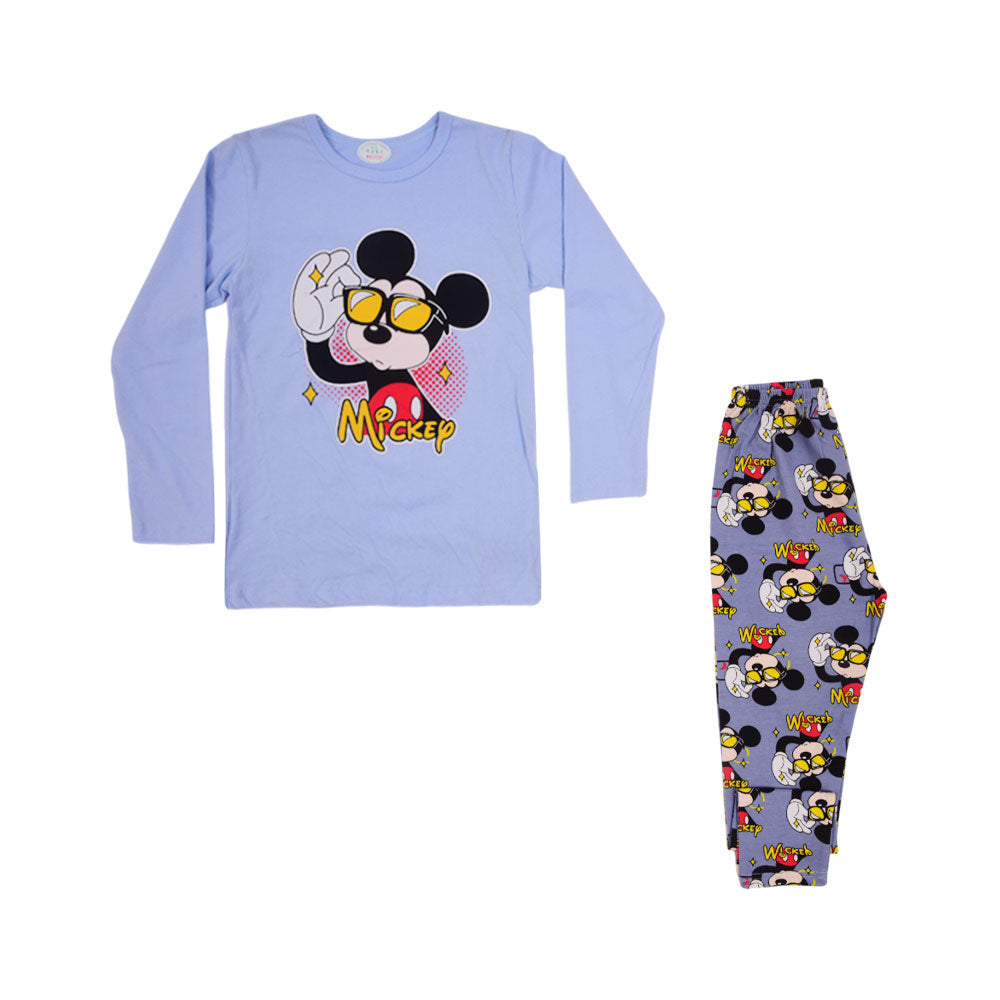 BOYS L/S 2PC SLEEPING SUIT CHR MZW-24 5-6 YEAR N-8 Default Title - MamasJan KidsWear