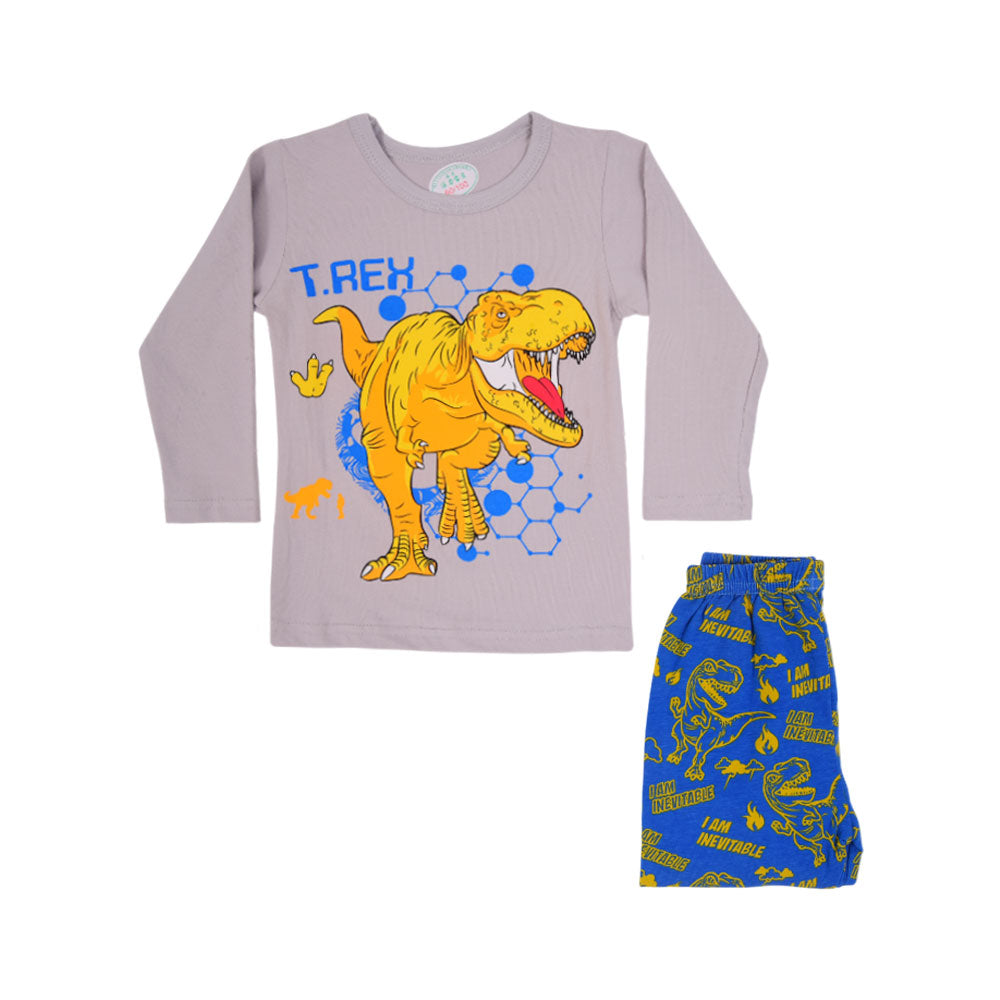 BOYS L/S 2PC SLEEPING SUIT CHR MZW-24 12-18M N-9 Default Title - MamasJan KidsWear