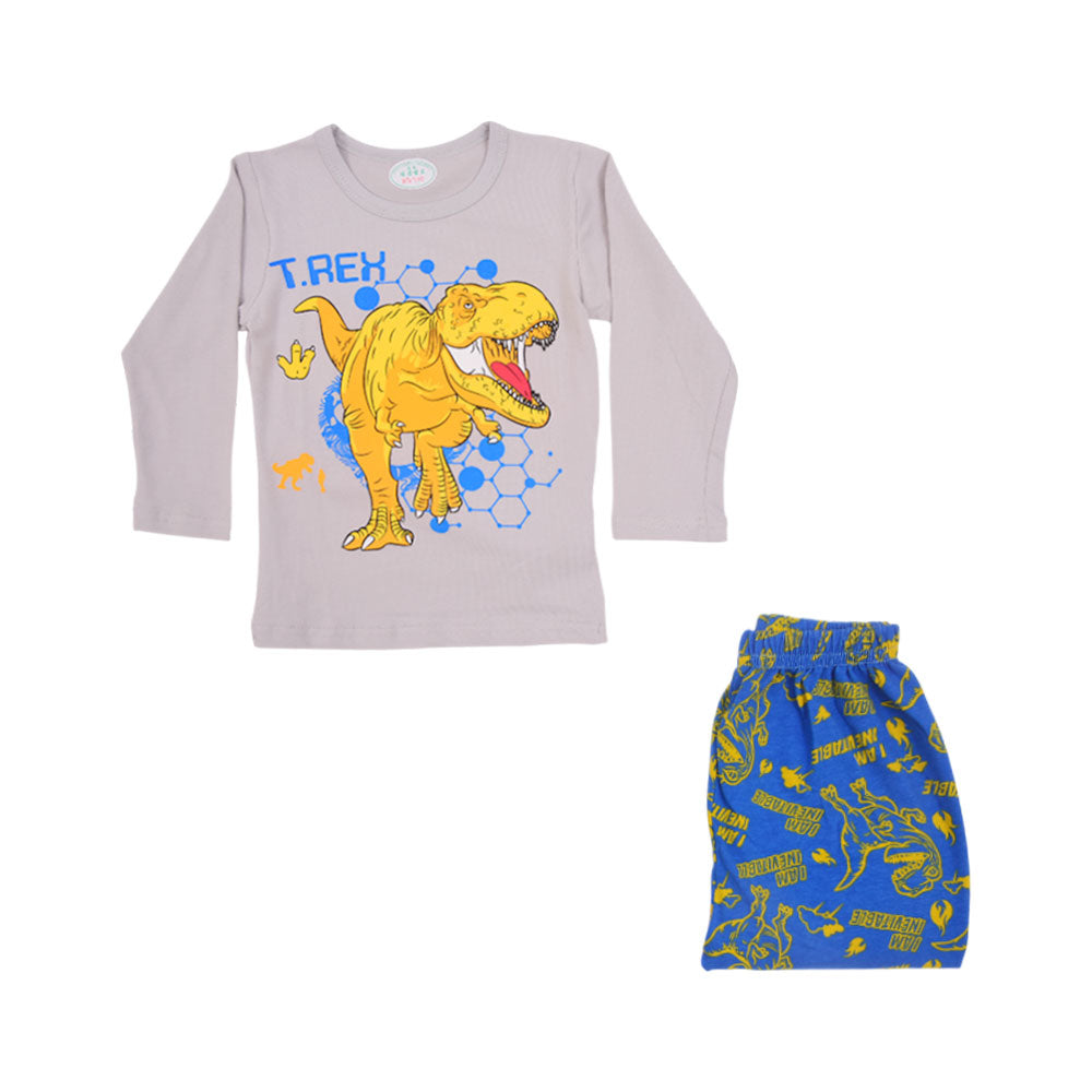 BOYS L/S 2PC SLEEPING SUIT CHR MZW-24 18-24M N-9 Default Title - MamasJan KidsWear