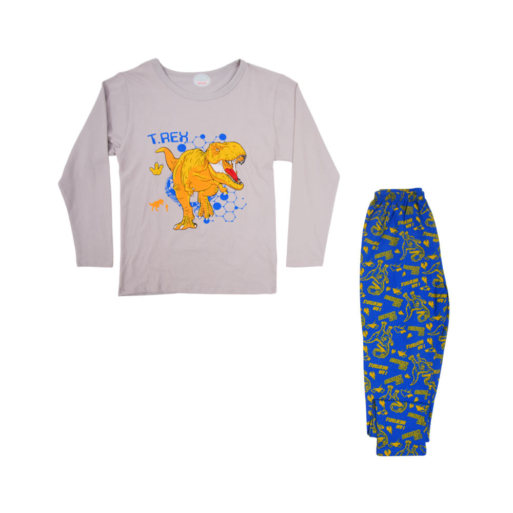 BOYS L/S 2PC SLEEPING SUIT CHR MZW-24 8-9 YEAR N-9 Default Title - MamasJan KidsWear