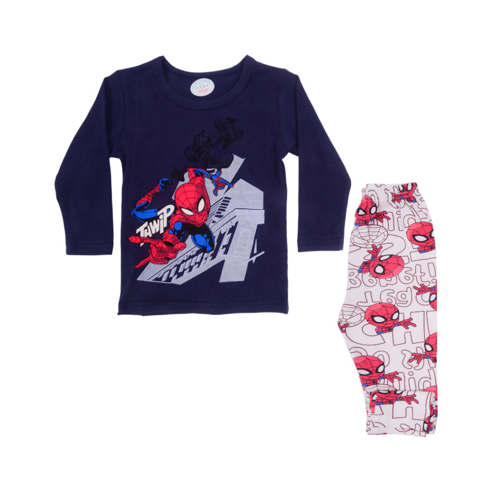 BOYS L/S 2PC SLEEPING SUIT CHR MZW-24 9-12M N-10 Default Title - MamasJan KidsWear