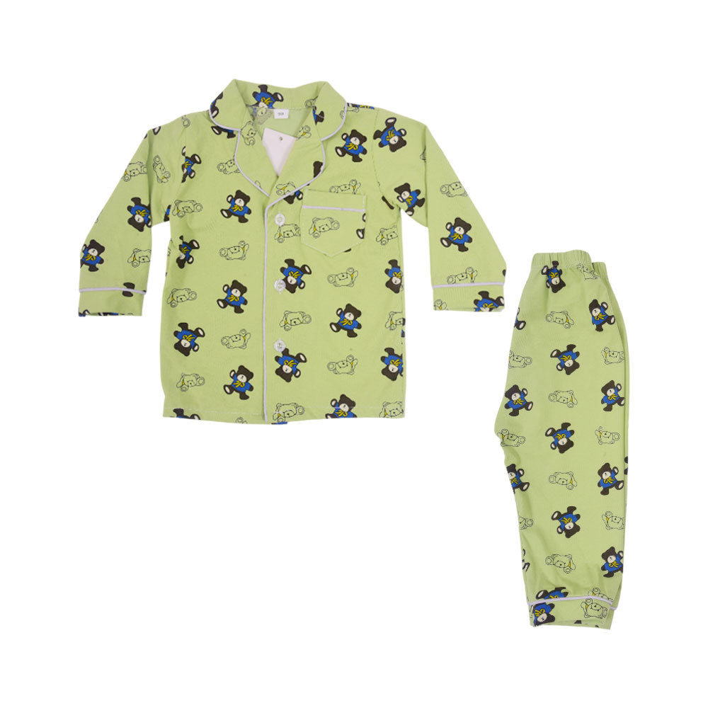 BOYS L/S 2PC SLEEPING SUIT F/O MZW-24 9-12M NO10 Default Title - MamasJan KidsWear