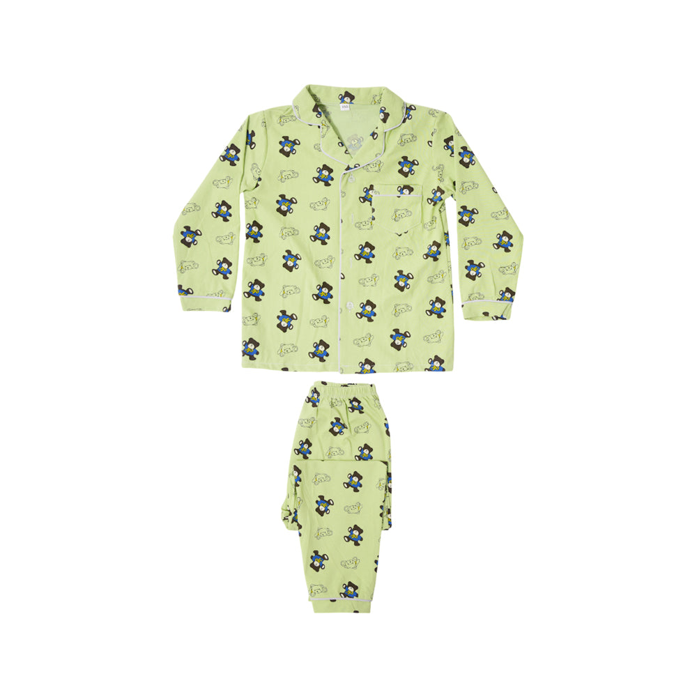 BOYS L/S 2PC SLEEPING SUIT F/O MZW-24 5-6 YEAR NO10 Default Title - MamasJan KidsWear