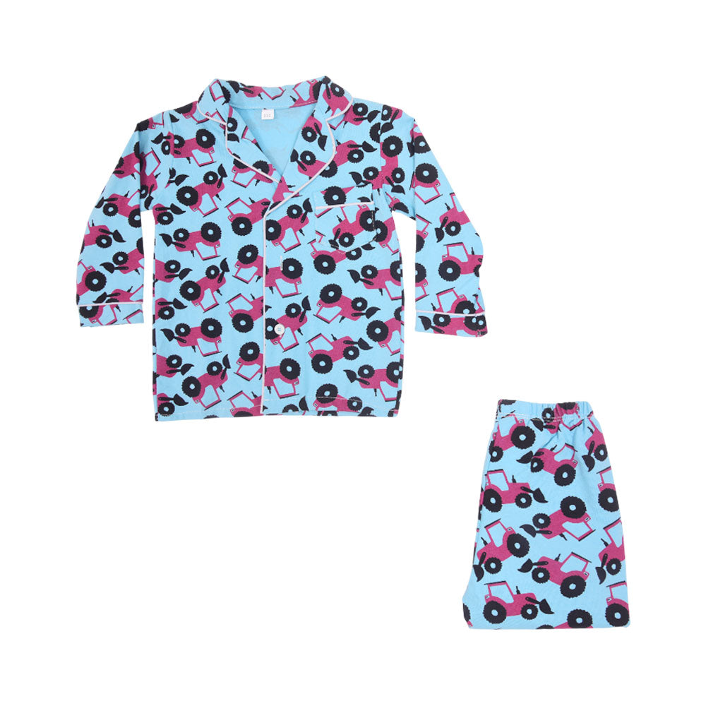 BOYS L/S 2PC SLEEPING SUIT F/O MZW-24 18-24M NO11 Default Title - MamasJan KidsWear