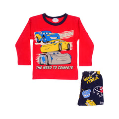 BOYS L/S 2PC SLEEPING SUIT CHR MZW-24 12-18M N-13 Default Title - MamasJan KidsWear