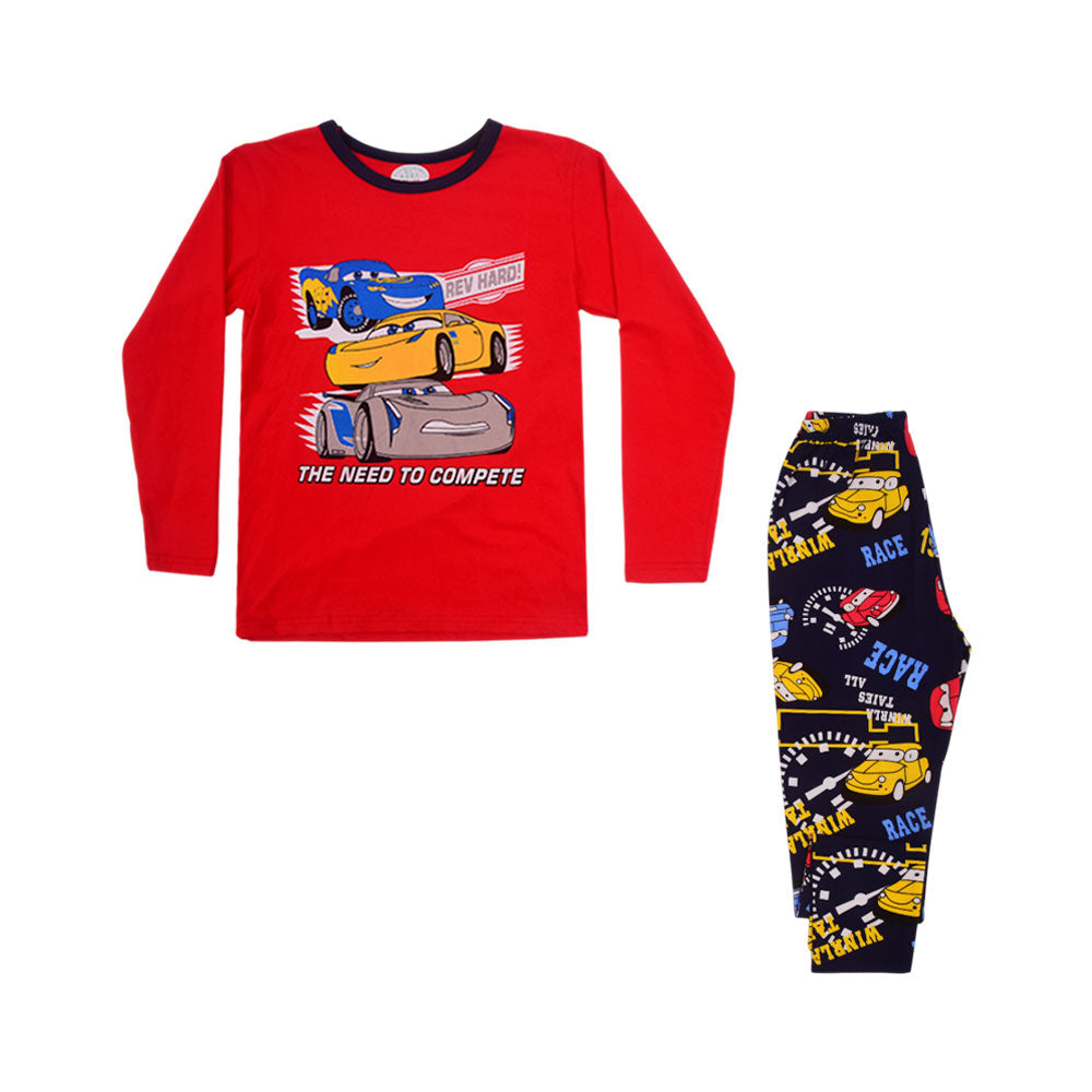 BOYS L/S 2PC SLEEPING SUIT CHR MZW-24 7-8 YEAR N-13 Default Title - MamasJan KidsWear