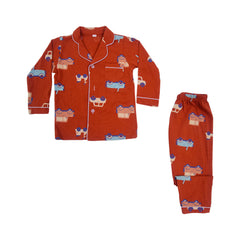 BOYS L/S 2PC SLEEPING SUIT F/O MZW-24 2-3 YEAR NO13 Default Title - MamasJan KidsWear