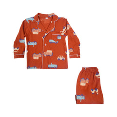 BOYS L/S 2PC SLEEPING SUIT F/O MZW-24 3-4 YEAR NO13 Default Title - MamasJan KidsWear