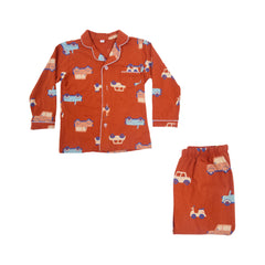 BOYS L/S 2PC SLEEPING SUIT F/O MZW-24 4-5 YEAR NO13 Default Title - MamasJan KidsWear