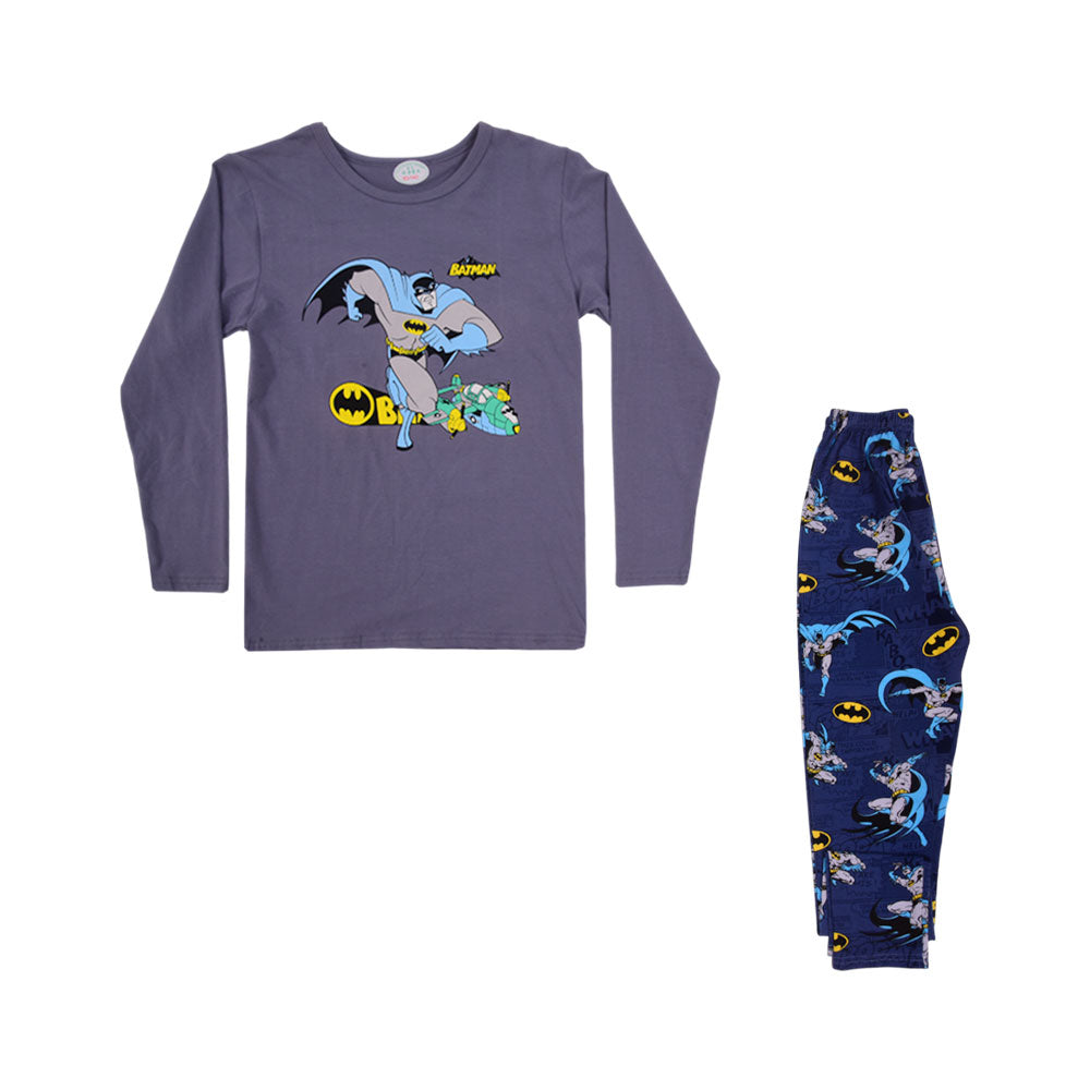 BOYS L/S 2PC SLEEPING SUIT CHR MZW-24 8-9 YEAR N-14 Default Title - MamasJan KidsWear
