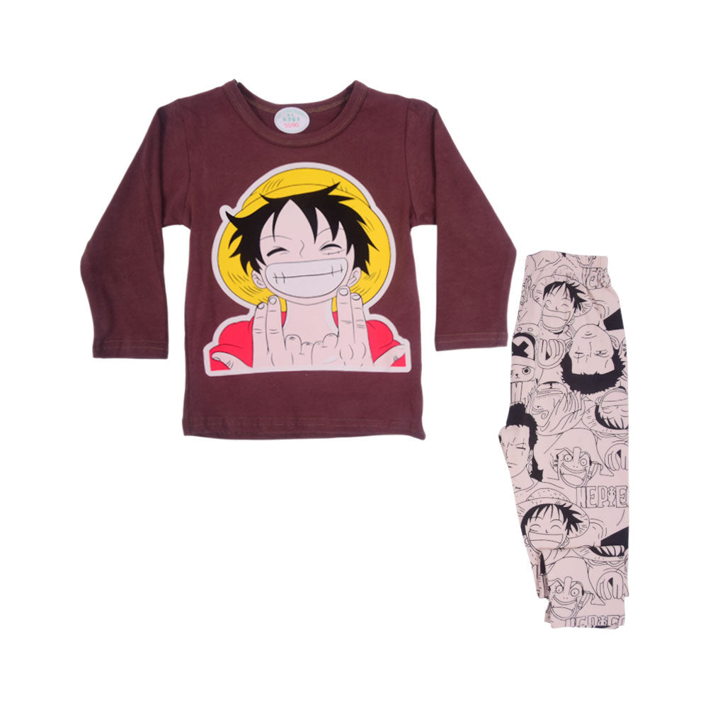 BOYS L/S 2PC SLEEPING SUIT CHR MZW-24 9-12M N-16 Default Title - MamasJan KidsWear