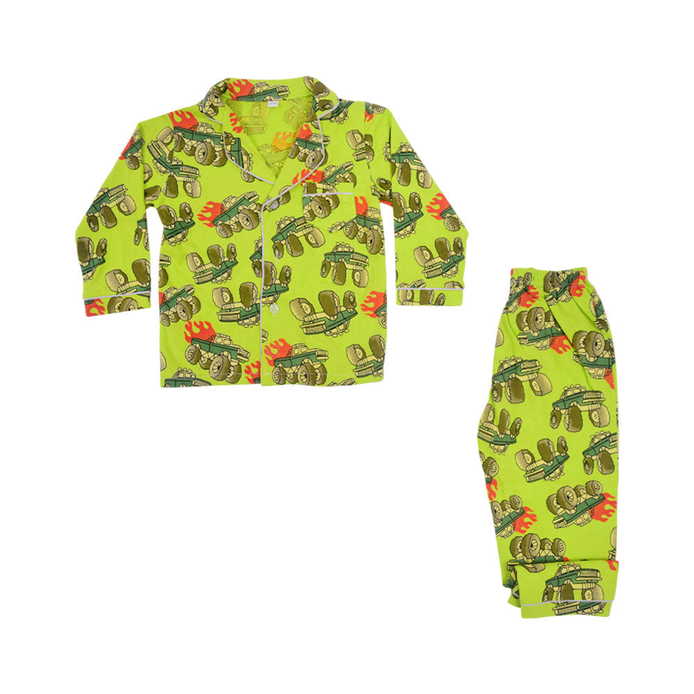 BOYS L/S 2PC SLEEPING SUIT F/O MZW-24 2-3 YEAR NO16 Default Title - MamasJan KidsWear