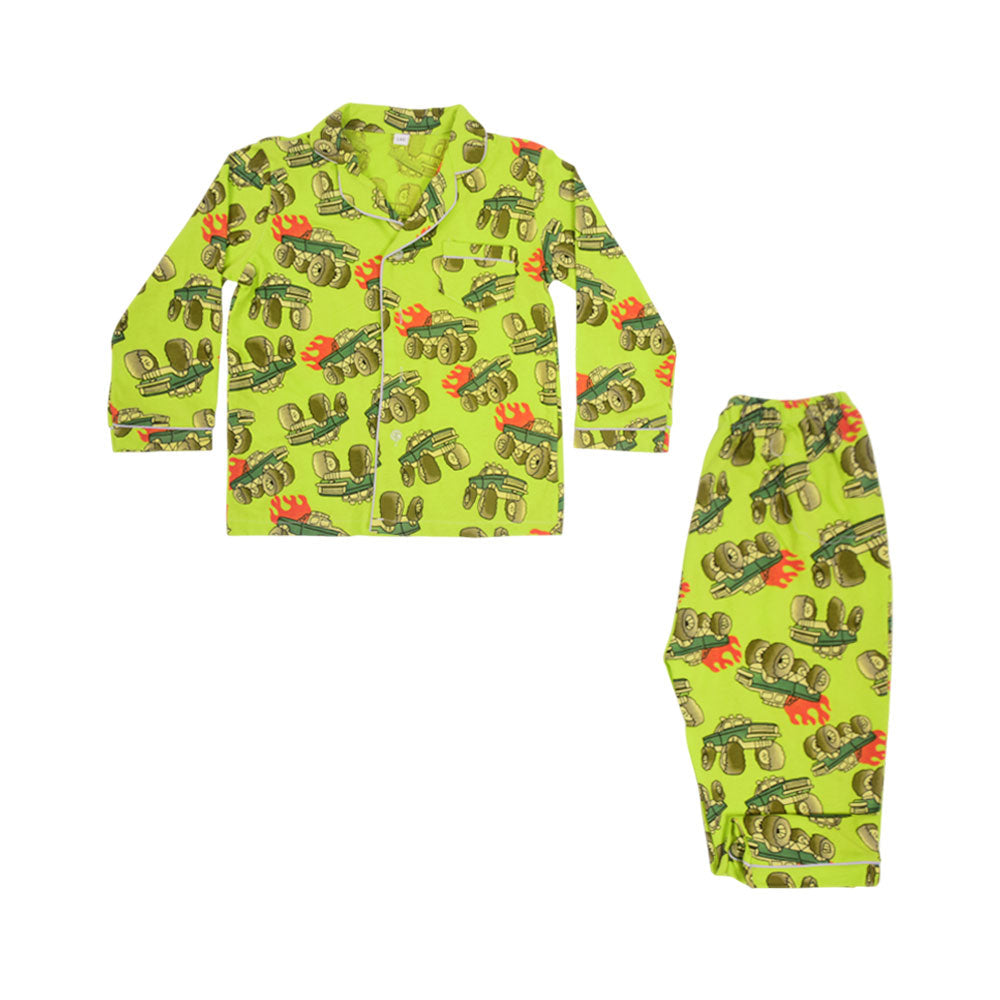 BOYS L/S 2PC SLEEPING SUIT F/O MZW-24 4-5 YEAR NO16 Default Title - MamasJan KidsWear