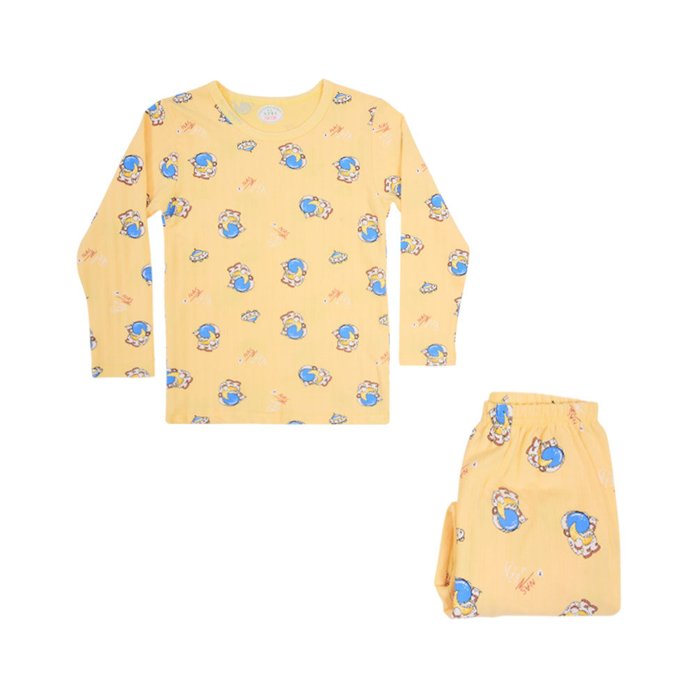 BOYS L/S 2PC SLEEPING SUIT ROT MZW-24 3-4 YEAR N11 Default Title - MamasJan KidsWear