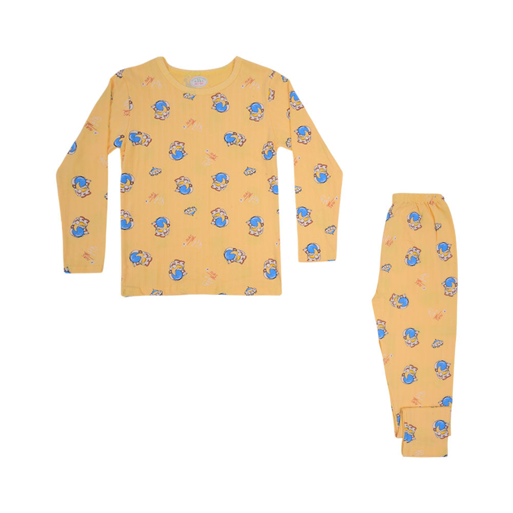 BOYS L/S 2PC SLEEPING SUIT ROT MZW-24 5-6 YEAR N11 Default Title - MamasJan KidsWear