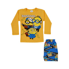 BOYS L/S 2PC SLEEPING SUIT CHR MZW-24 12-18M N-18 Default Title - MamasJan KidsWear