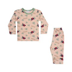 BOYS L/S 2PC SLEEPING SUIT ROT MZW-24 9-12M N12 Default Title - MamasJan KidsWear