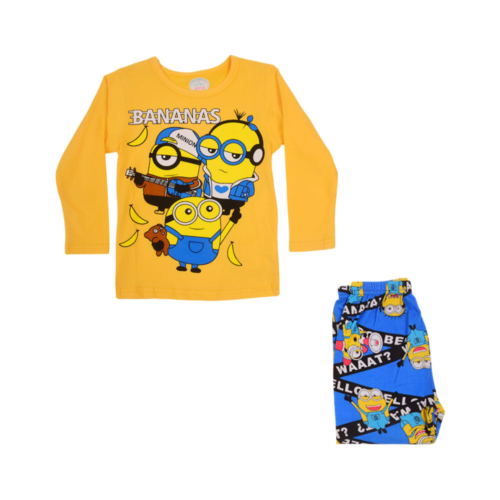 BOYS L/S 2PC SLEEPING SUIT CHR MZW-24 18-24M N-18 Default Title - MamasJan KidsWear