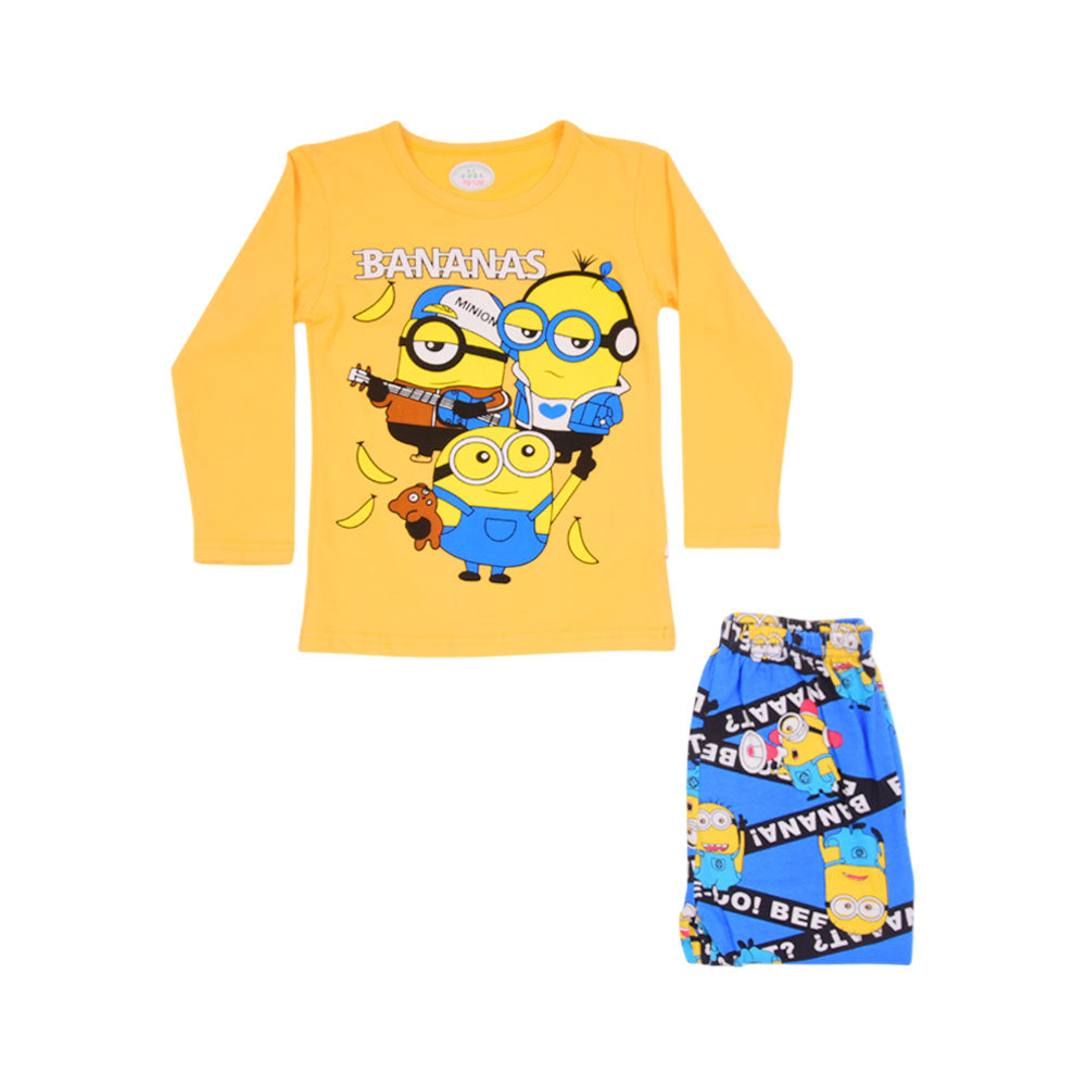 BOYS L/S 2PC SLEEPING SUIT CHR MZW-24 2-3 YEAR N-18 Default Title - MamasJan KidsWear