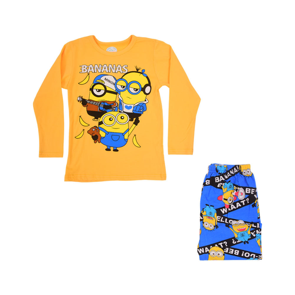 BOYS L/S 2PC SLEEPING SUIT CHR MZW-24 3-4 YEAR N-18 Default Title - MamasJan KidsWear