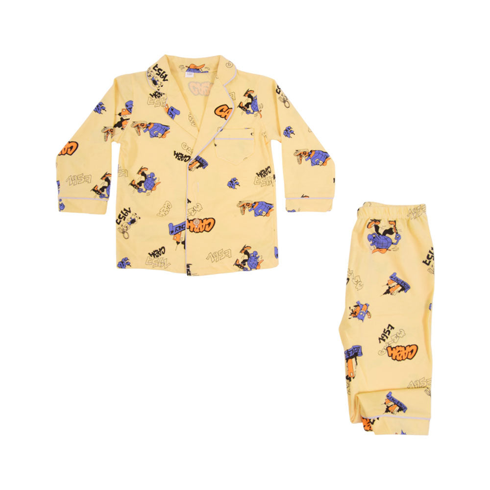 BOYS L/S 2PC SLEEPING SUIT F/O MZW-24 12-18M NO21 Default Title - MamasJan KidsWear