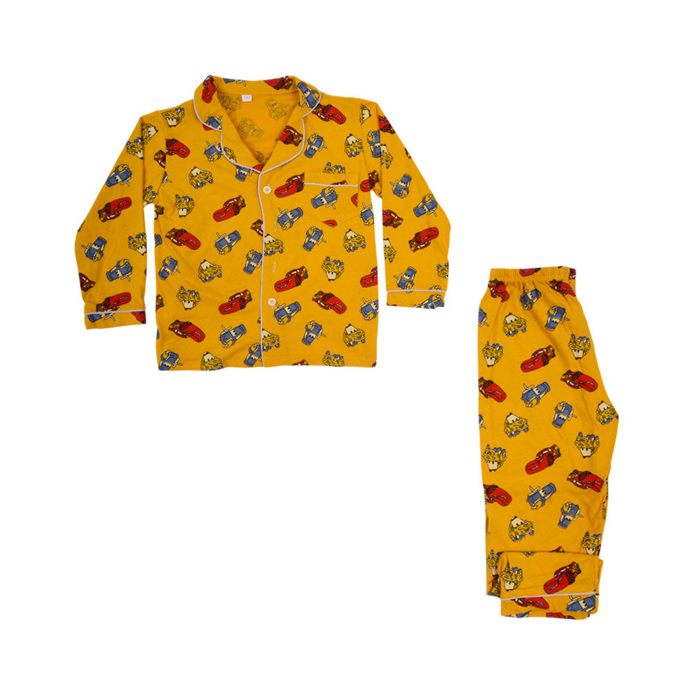 BOYS L/S 2PC SLEEPING SUIT F/O MZW-24 5-6 YEAR NO22 Default Title - MamasJan KidsWear