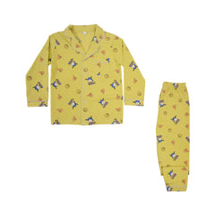 BOYS L/S 2PC SLEEPING SUIT F/O MZW-24 5-6 YEAR NO23 Default Title - MamasJan KidsWear