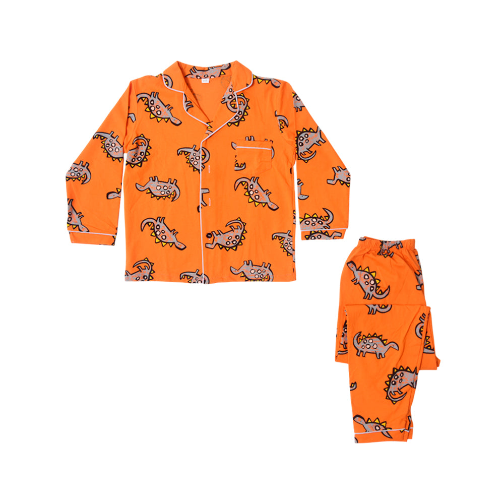 BOYS L/S 2PC SLEEPING SUIT F/O MZW-24 7-8 YEAR NO24 Default Title - MamasJan KidsWear