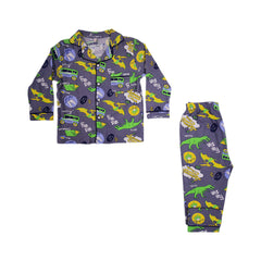 BOYS L/S 2PC SLEEPING SUIT F/O MZW-24 5-6 YEAR NO25 Default Title - MamasJan KidsWear