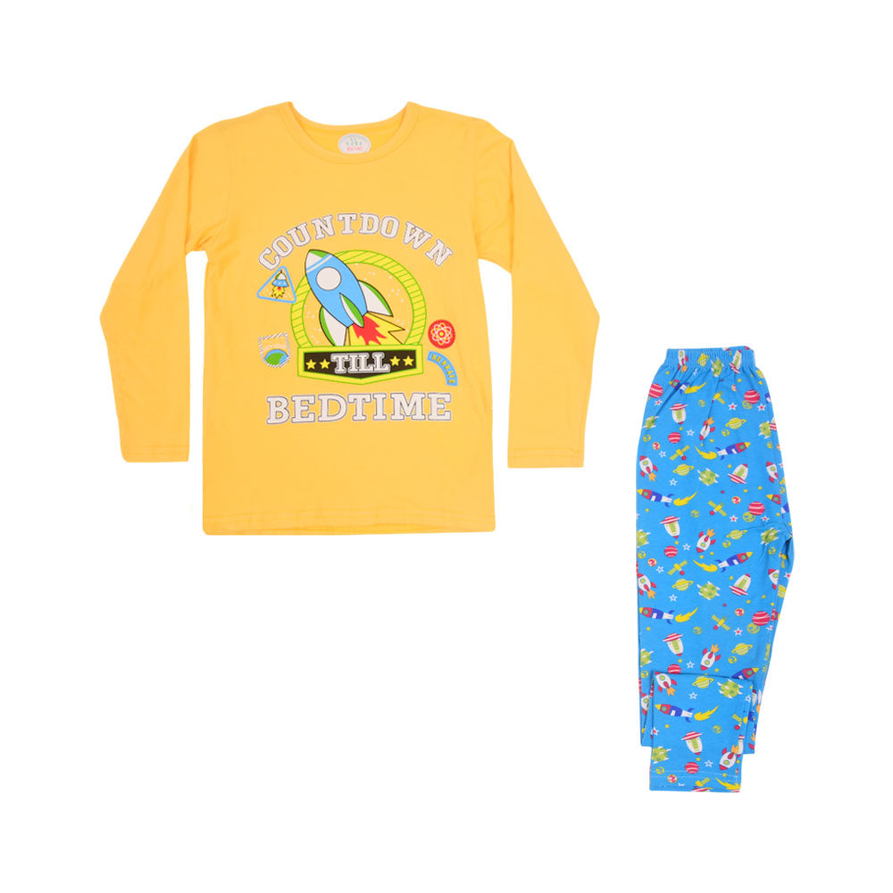 BOYS L/S 2PC SLEEPING SUIT CHR MZW-24 4-5 YEAR N-22 Default Title - MamasJan KidsWear