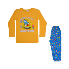 BOYS L/S 2PC SLEEPING SUIT CHR MZW-24 7-8 YEAR N-22 Default Title - MamasJan KidsWear