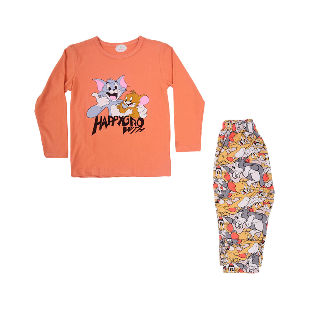 BOYS L/S 2PC SLEEPING SUIT CHR MZW-24 3-4 YEAR N-26 Default Title - MamasJan KidsWear