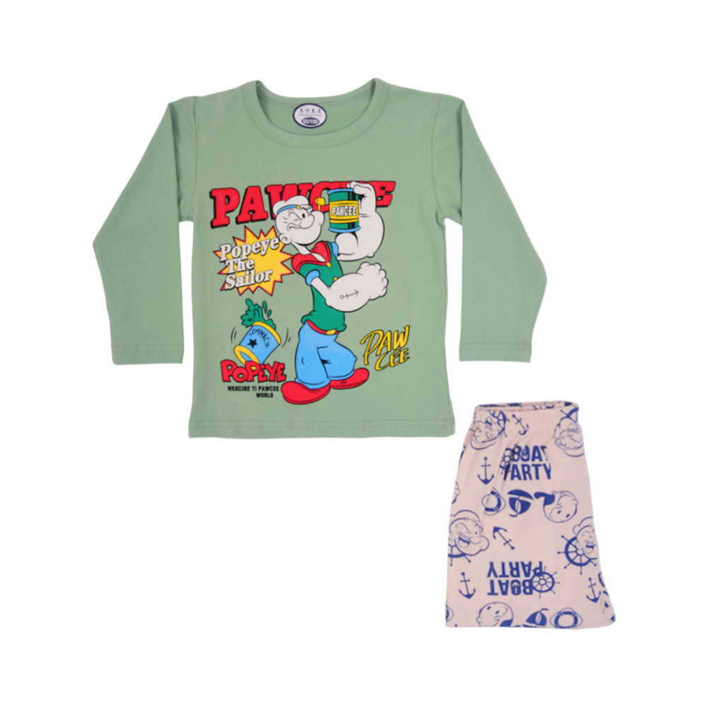 BOYS L/S 2PC SLEEPING SUIT CHR MZW-24 12-18M N-27 Default Title - MamasJan KidsWear