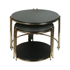 CENTRE TABLE BLACK 2 PCS SET Default Title - MamasJan Household