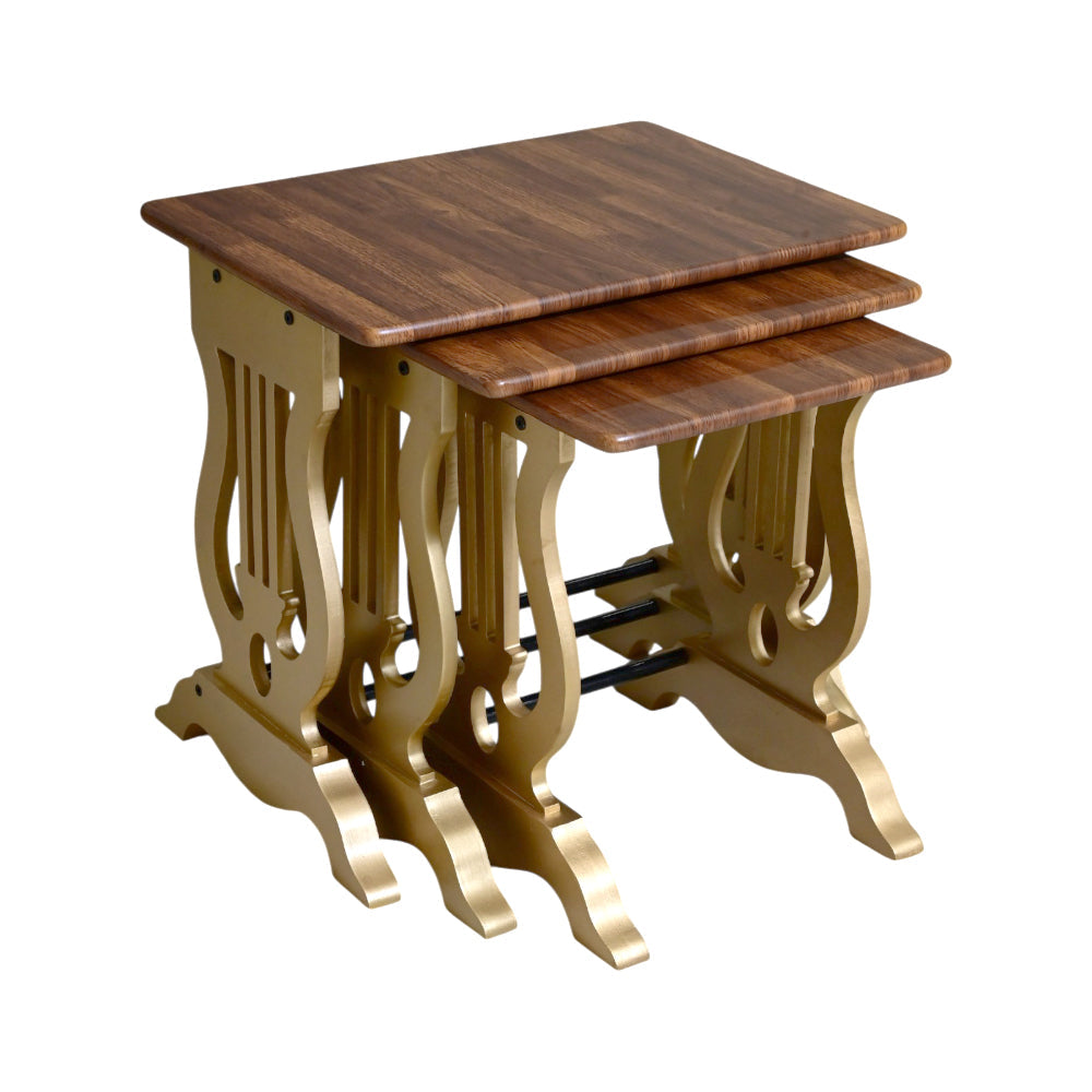 TABLE SET 3PC MAASA GOLDEN Default Title - MamasJan Household