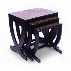 TABLE SQUARE MARBLE D/BROWN Default Title - MamasJan Household
