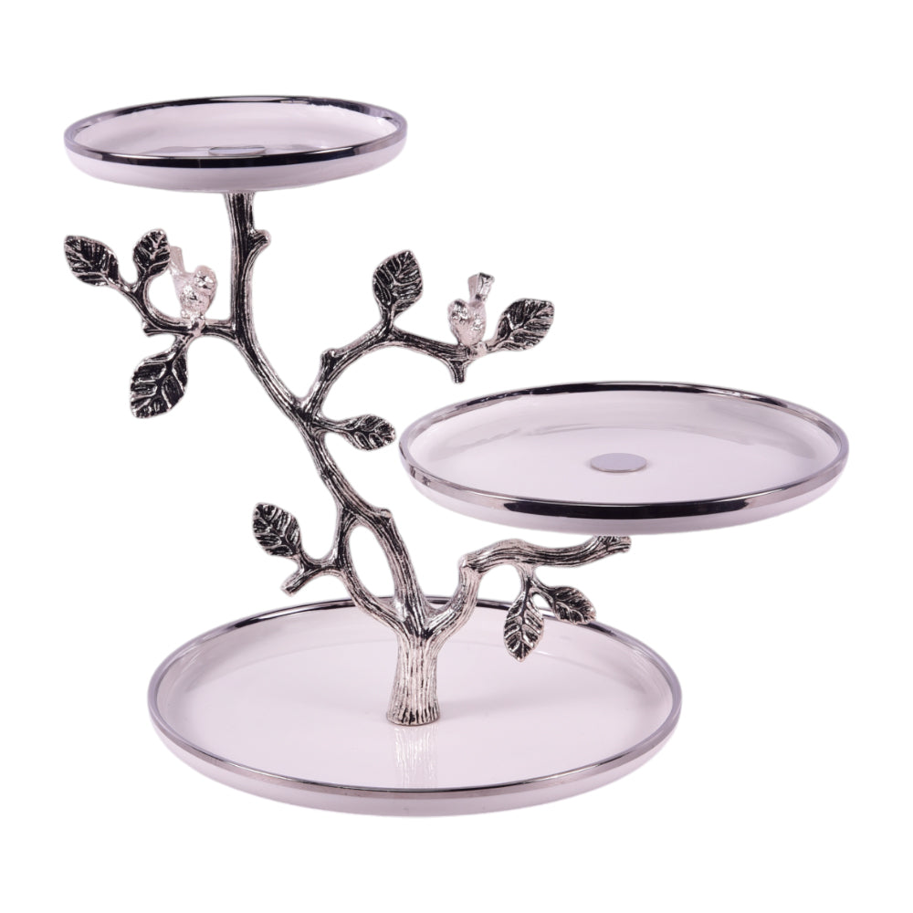 DISH CAKE 3 TIER ORCHID WB-1079 Default Title - MamasJan Décor