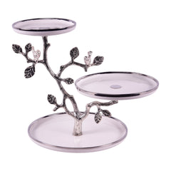 DISH CAKE 3 TIER ORCHID WB-1079 Default Title - MamasJan Décor
