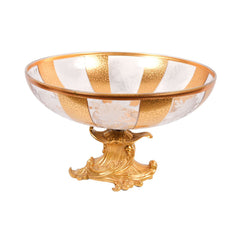 BOWL CRYSTAL BRASS E9-B3010-3 JSB01-20 Default Title - MamasJan Decoration