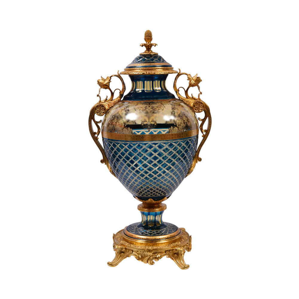 BOWL CANDY CRYSTAL BRASS H-J69-2063 JSC25-836 Default Title - MamasJan Decoration