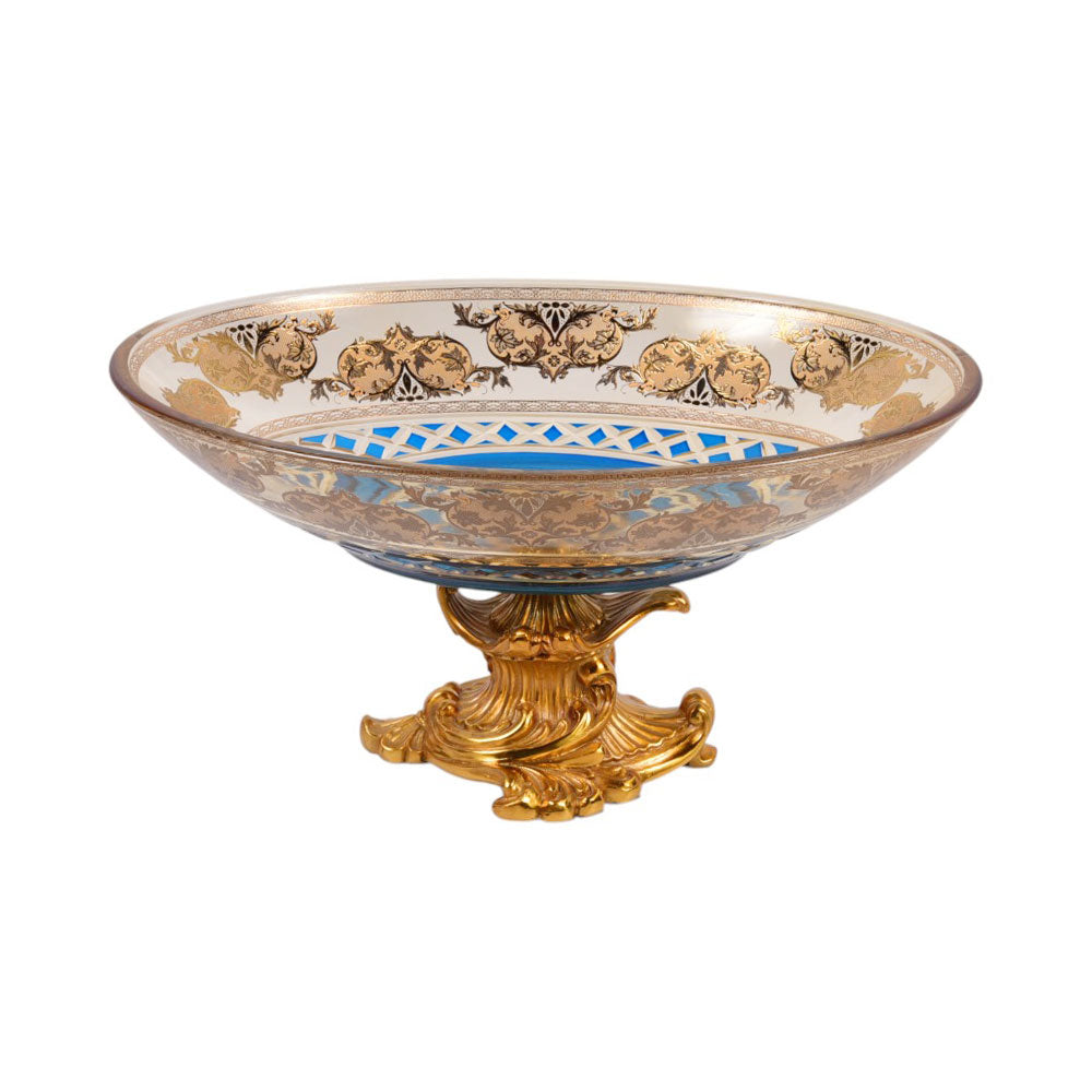 BOWL CRYSTAL BRASS E9-B3015-1 JSC25-836 Default Title - MamasJan Decoration