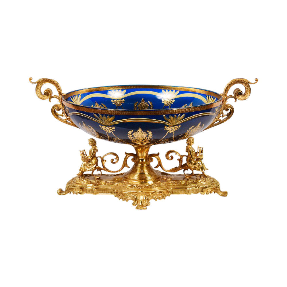 BOWL CRYSTAL BRASS E9-B3010-1 JSC20-C201-1 Default Title - MamasJan Decoration